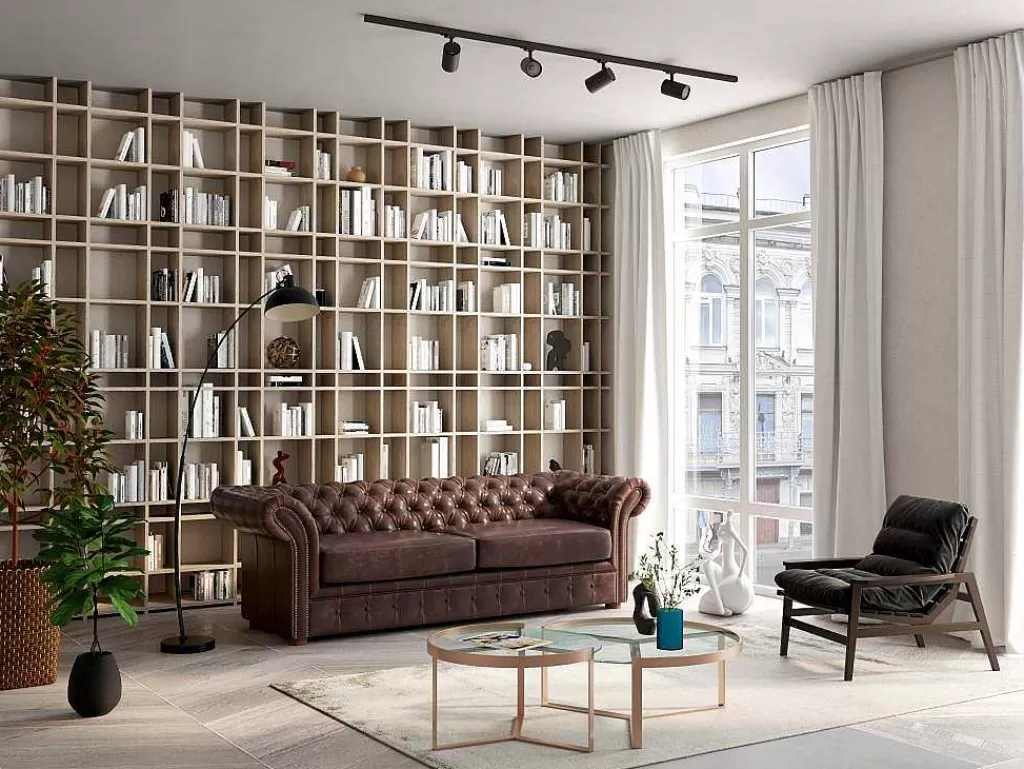 Promoções Sofás & Poltronas*Vente-unique Sofá De 3 Lugares 100% Pele Envelhecida Castanho Estilo Chesterfield - Clotaire