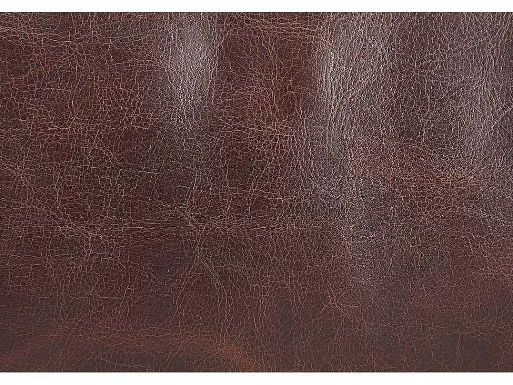 Promoções Sofás & Poltronas*Vente-unique Sofá De 3 Lugares 100% Pele Envelhecida Castanho Estilo Chesterfield - Clotaire