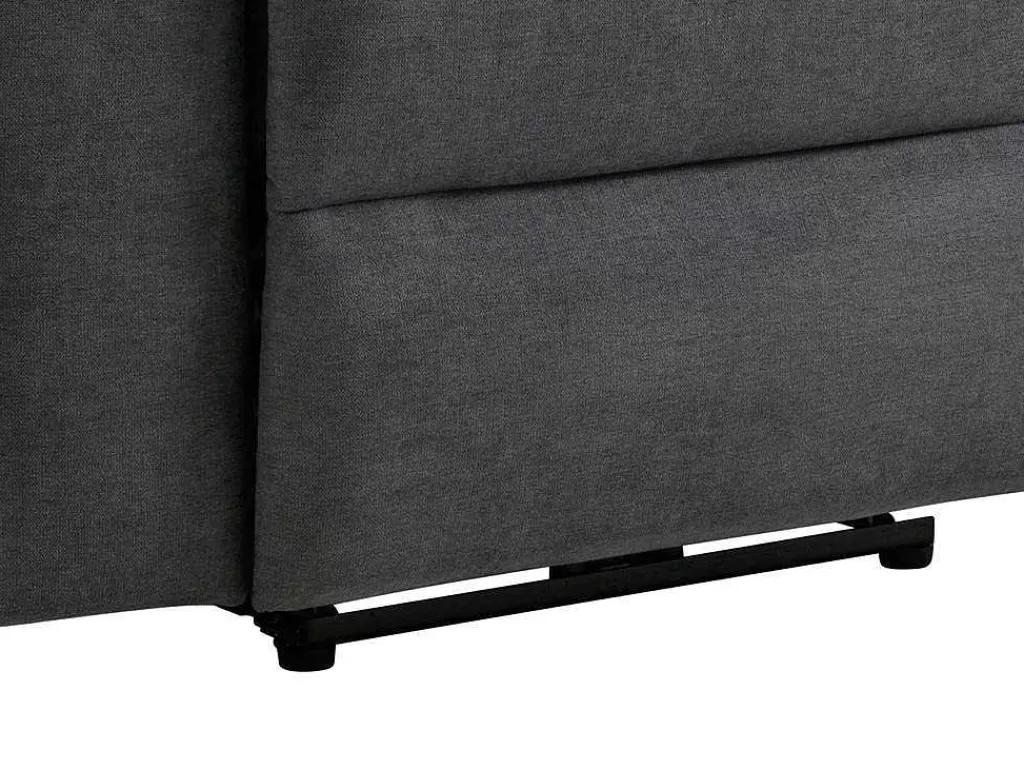 Sofá De Relaxamento Eletrico*Vente-unique Sofá De 3 Lugares Articulado Eletrico Em Tecido Cinza - Burolo
