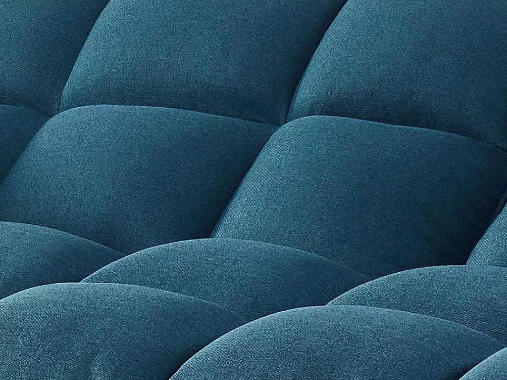 Sofá Cama Clic-Clac E Dobravel*Vente-unique Sofá De 3 Lugares Convertivel Clic-Clac Em Tecido - Azul - Loeline