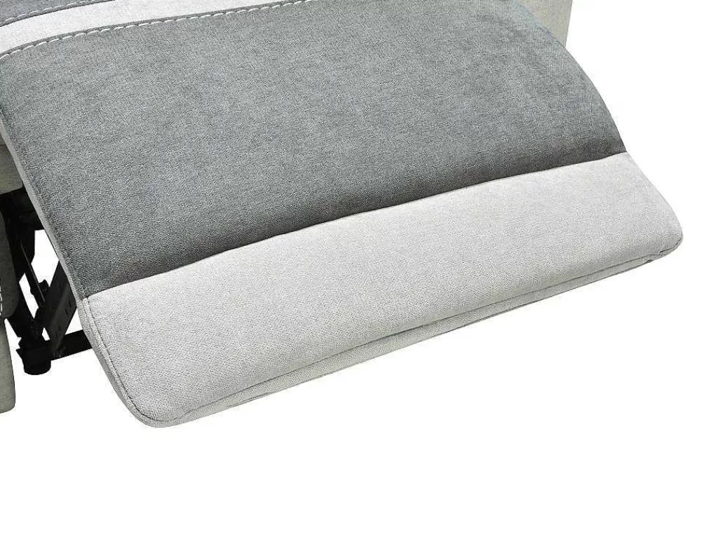 Conjunto Sofá E Poltrona*Vente-unique Sofá De 3 Lugares E Poltrona Articulados Eletricos Tecido Cinzento-Escuro - Orietto