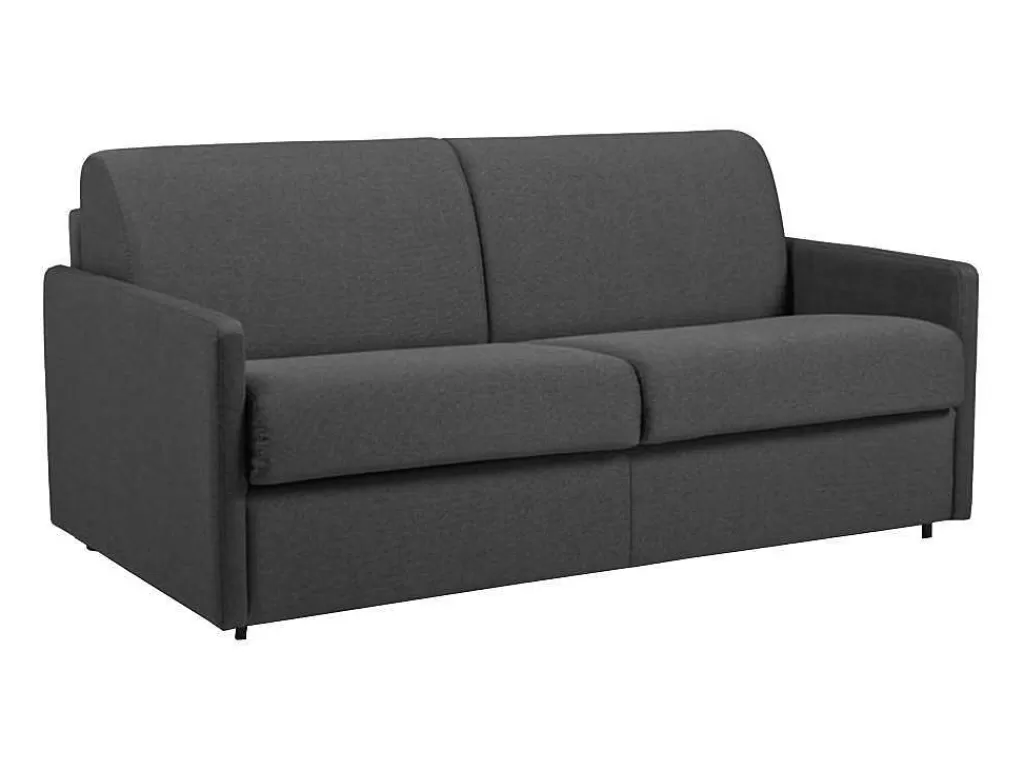 Sofá Cama De Abertura Rapida*Vente-unique Sofá De 3 Lugares Rapidamente Convertivel Em Cama Em Tecido Cinzento - Cama De 140 Cm E Colchão De 22 Cm - Calife