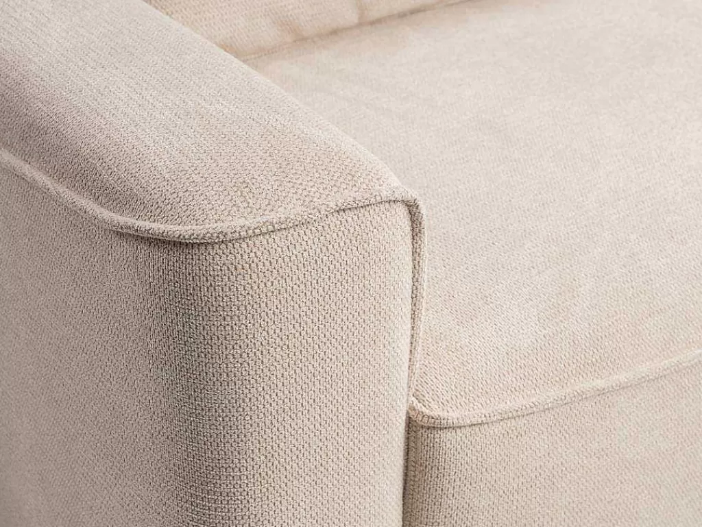 Sofá De 4 Lugares*Vente-unique Sofá De Canto Convertivel E Reversivel Em Tecido Texturado Bege - Asturio
