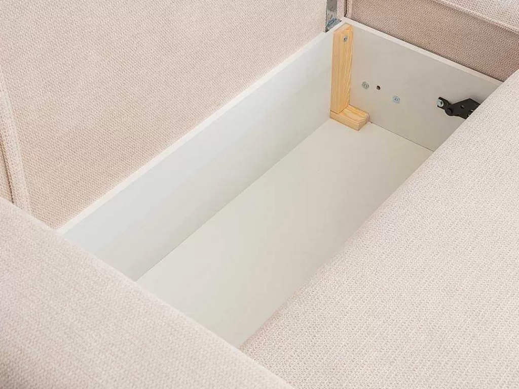Sofá De 4 Lugares*Vente-unique Sofá De Canto Convertivel E Reversivel Em Tecido Texturado Bege - Asturio
