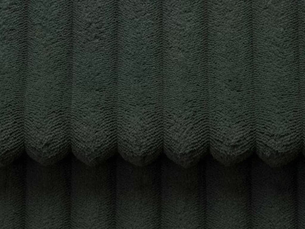 Sofá De 4 Lugares*Vente-unique Sofá De Canto Convertivel Reversivel Veludo Canelado Grosso Verde - Asturio