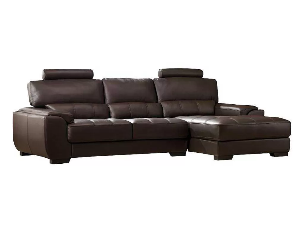 Promoções Sofás & Poltronas*LINEA Sofá Sofá De Canto Em Pele Castanho - Canto Direito - Metropolitan Ii