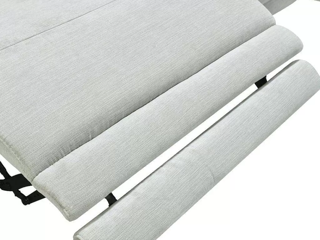 Sofá De Relaxamento Eletrico*Vente-unique Sofá De Canto Esquerdo Articulado Eletrico Em Tecido Cinzento-Claro E Cinzento Antracite - Geraldine