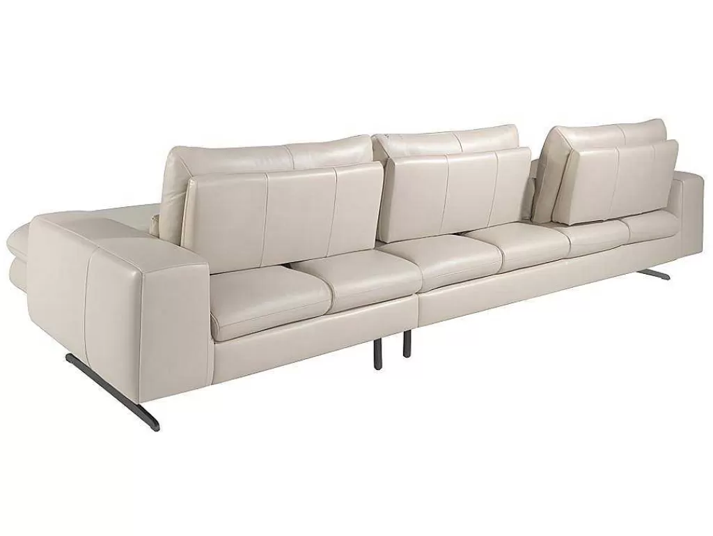 Sofá De Relaxamento Eletrico*Angel Cerda Sofá De Canto (R) Em Couro Com Encosto Ajustavel 6152