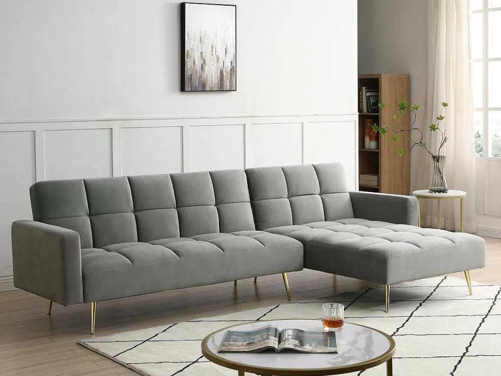 sof_de_canto_reversivel_e_convertivel_em_veludo_cinza__nieto_1.webp Sofá Cama Clic-Clac E Dobravel*Vente-unique Sofá De Canto Reversivel E Convertivel Em Veludo Cinza - Nieto