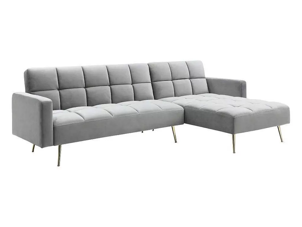 sof_de_canto_reversivel_e_convertivel_em_veludo_cinza__nieto_3.webp Sofá Cama Clic-Clac E Dobravel*Vente-unique Sofá De Canto Reversivel E Convertivel Em Veludo Cinza - Nieto