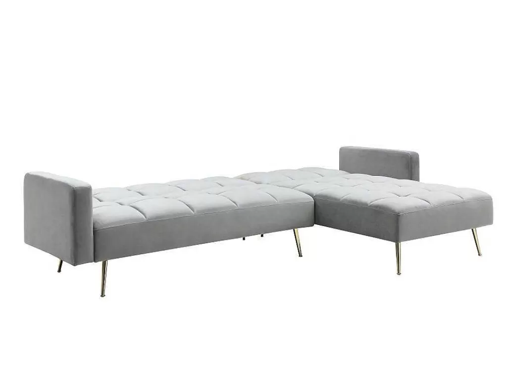 sof_de_canto_reversivel_e_convertivel_em_veludo_cinza__nieto_4.webp Sofá Cama Clic-Clac E Dobravel*Vente-unique Sofá De Canto Reversivel E Convertivel Em Veludo Cinza - Nieto