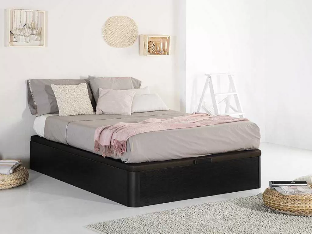 Sommier*Ysmée Sommier Com Arrumação Hestia Da Ysmee - Wenge Mate - 140X190 Cm