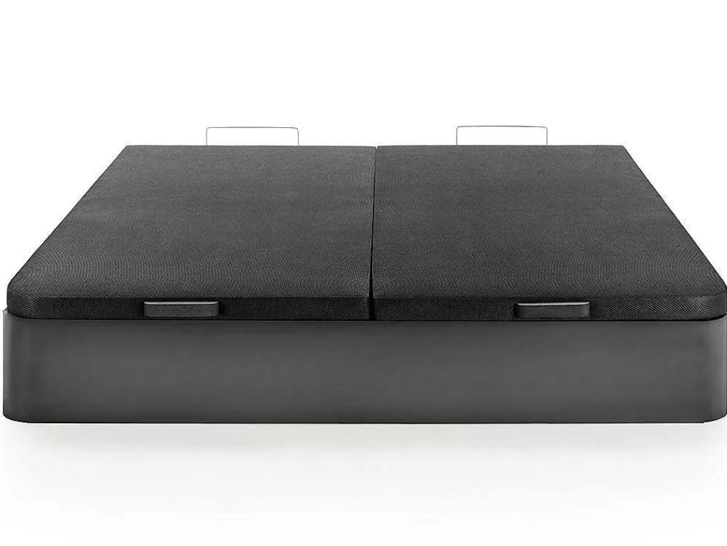 Sommier*Ysmée Sommier Com Espaco De Arrumação Hestia Da Ysmee Cor Preto Mate De 180 X 200 Cm