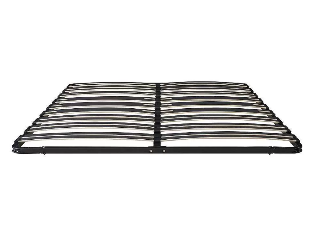 Sommier*Ysmée Sommier Estrado De Ripas Para Montar 140X190 Cm, 2X15 Ripas, 3 Zonas De Apoio Lombar Reforcado, Sem Pés, Preto - Cerrisi De Ysmee