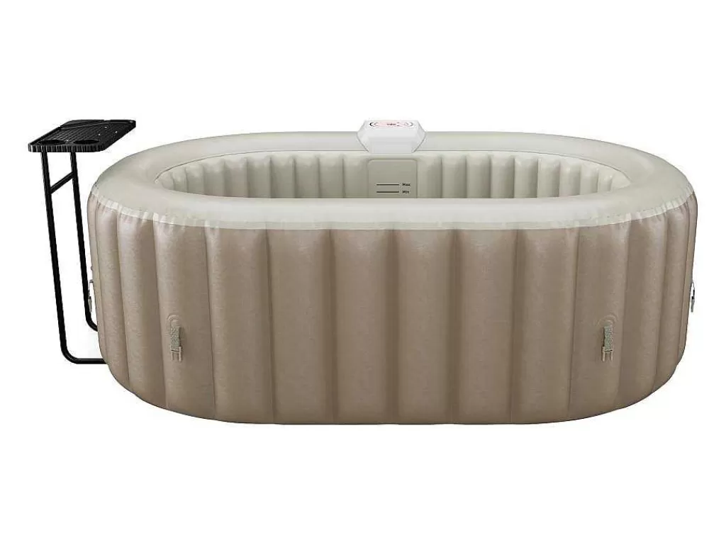 Spa Insuflável*VOGUE SPA Spa Insuflável Oval 2 Lugares C190 X L120 X A65 Cm, 90 Jatos De Ar, Taupe E Bege - B-Lucky