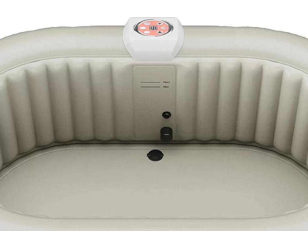 Spa Insuflável*VOGUE SPA Spa Insuflável Oval 2 Lugares C190 X L120 X A65 Cm, 90 Jatos De Ar, Taupe E Bege - B-Lucky
