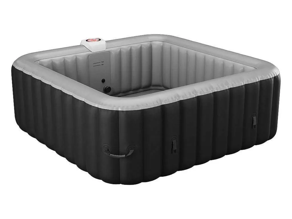 Spa Insuflável*VOGUE SPA Spa Insuflável Quadrado 6 Péssoas - C185 X L185 X A65 Cm - 140 Saidas De Ar - Preto E Cinza - B-Cosy