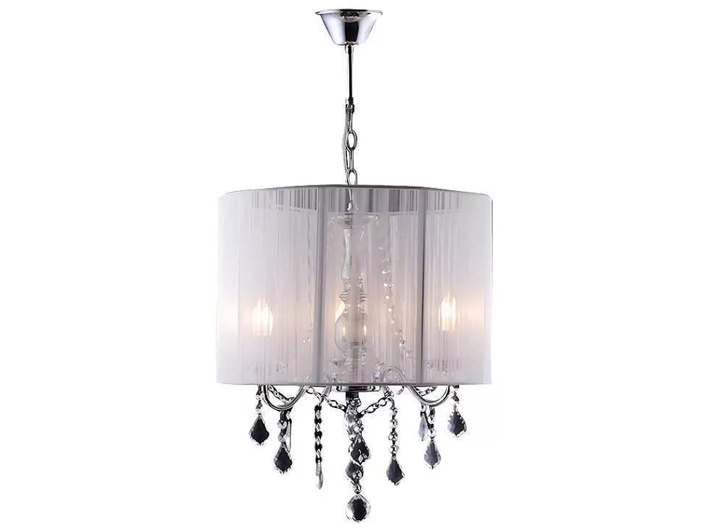 Candeeiro Suspenso*PASCAL MORABITO Suspensao Toscani Com Fios Brancos - A 50Cm - Gotas De Cristal