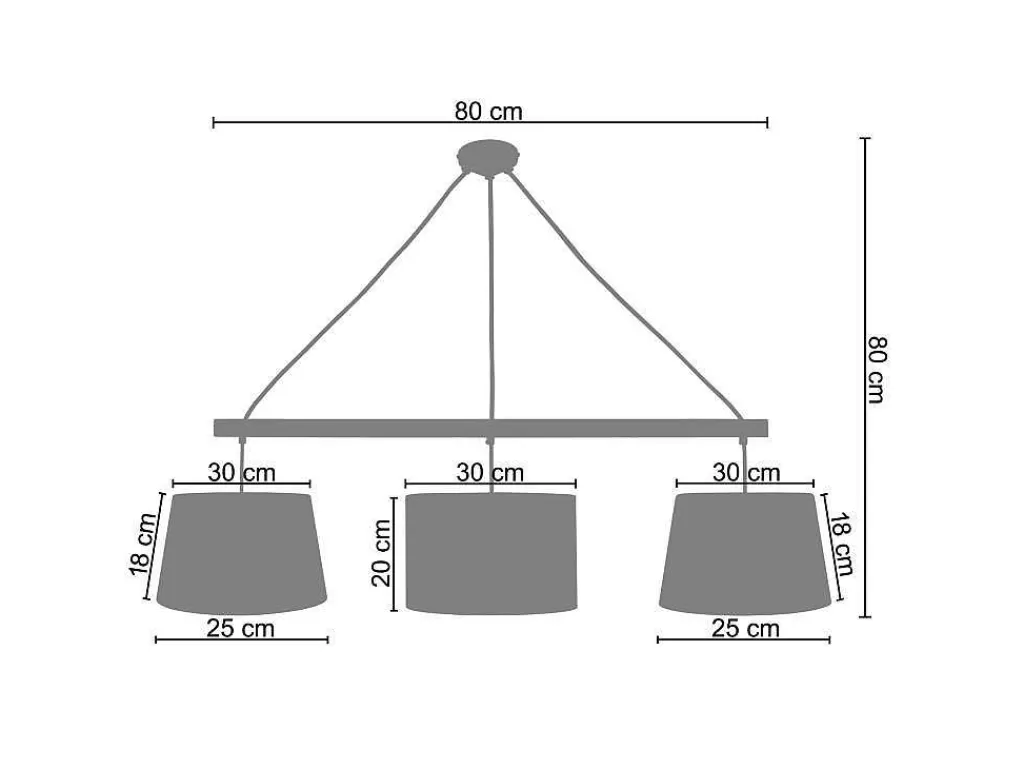Lustre*TOSEL Suspensao Amesterdham Tecido Feixe Amarelo D80 X H80 Cm