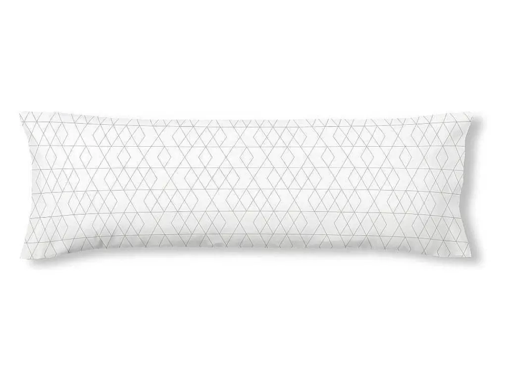 Roupa De Cama*Purline Taie D'Oreiller 100% Coton 1 Piece Blanc A Rayures Vertes 45X125