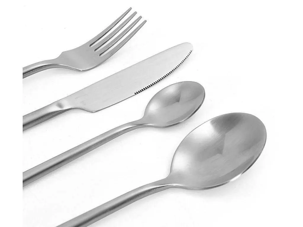 Louça E Utensílios De Cozinha*OZAIA Talheres 16 Pecas Em Aco Inoxidavel Cor Prateado Mate - Almunia
