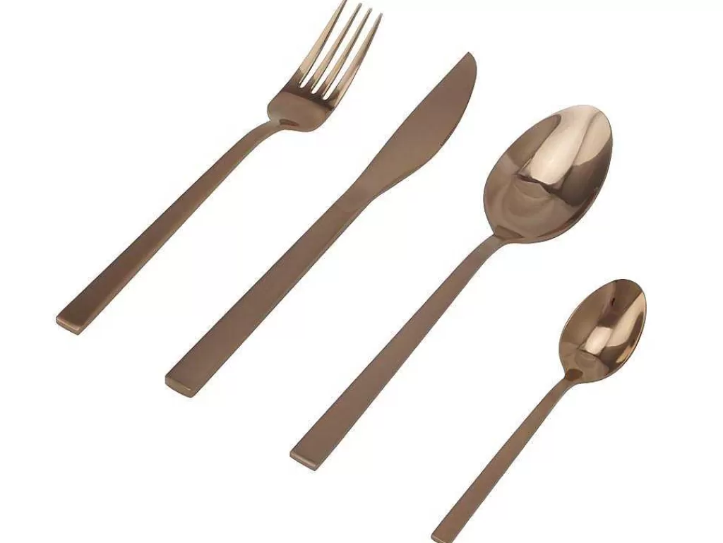 Louça E Utensílios De Cozinha*OZAIA Talheres 16 Pecas Em Inox Cor Cobreado Com Acabamento Brilhante - Melly