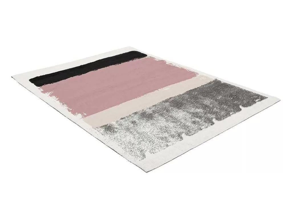 Tapete De Sala*OZAIA Tapete 160X230 Cm Cor-De-Rosa, Cinza E Branco - Camden