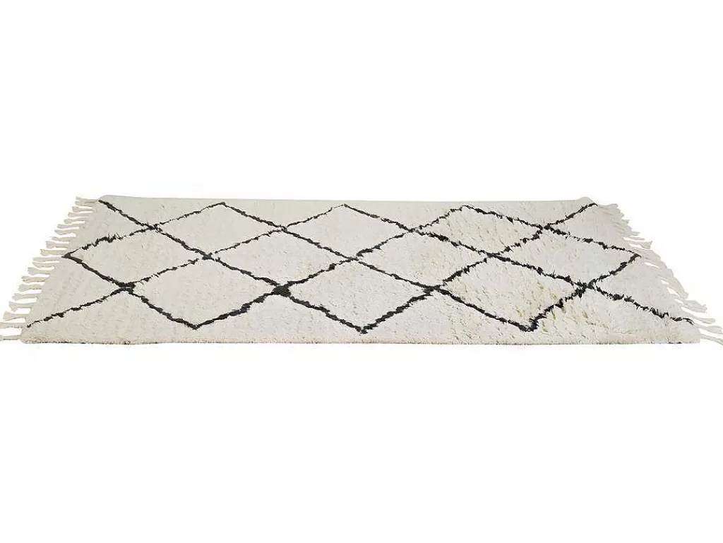 Tapete De Sala*OZAIA Tapete As Riscas 100% La - 160X230 Cm Bege E Preto Marcus