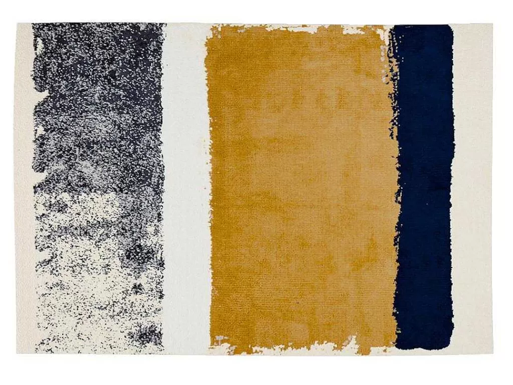 Tapete De Sala*OZAIA Tapete Camden - Poliester - 160 X 230 Cm - Mostarda, Azul-Marinho, Cinza