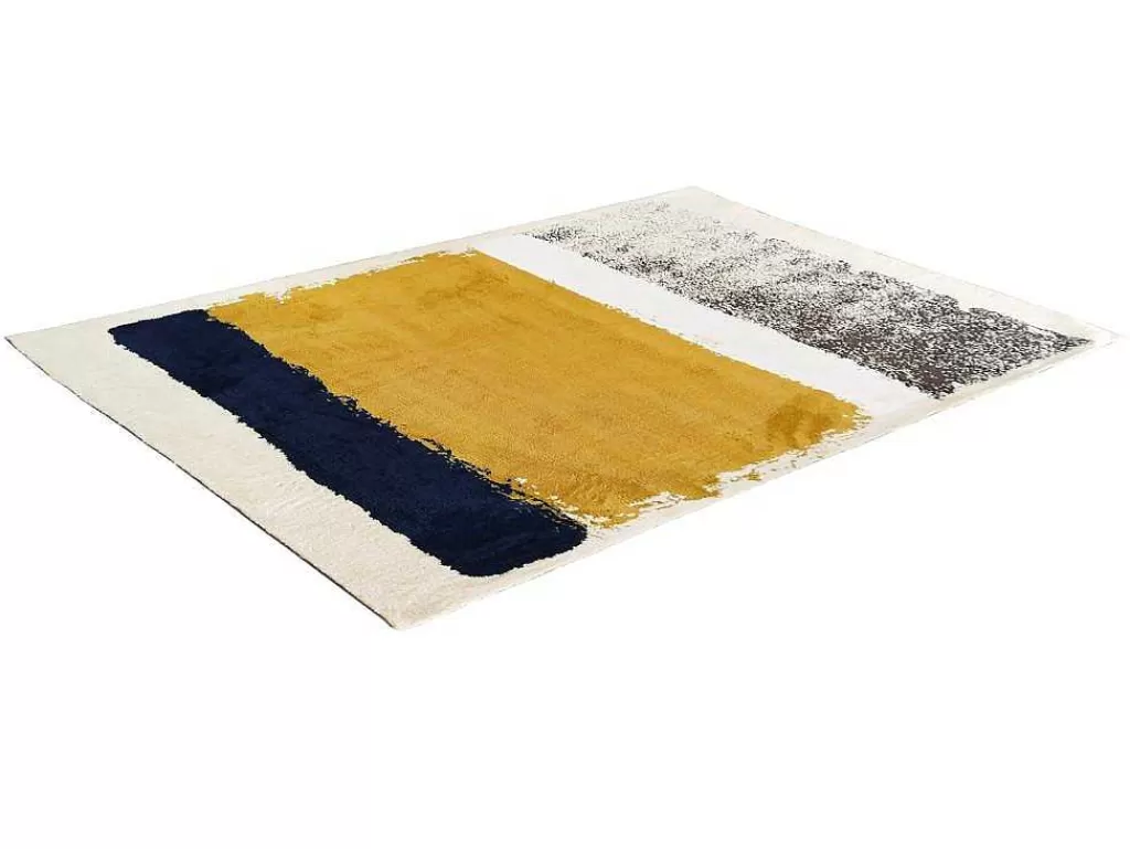 Tapete De Sala*OZAIA Tapete Camden - Poliester - 160 X 230 Cm - Mostarda, Azul-Marinho, Cinza