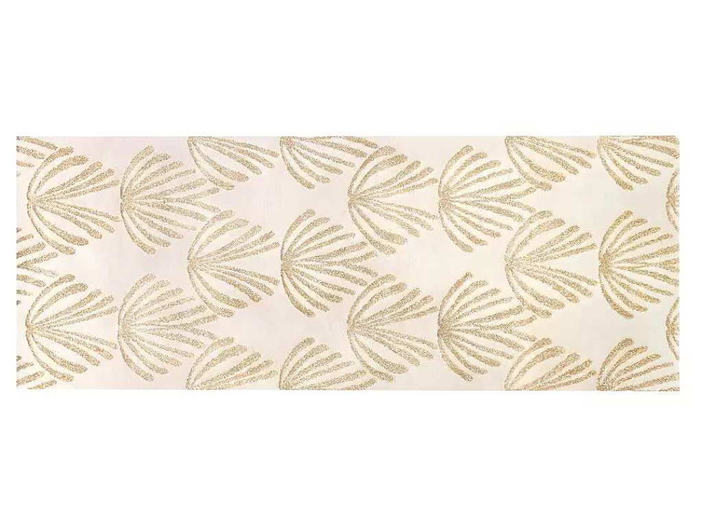 Tapetes De Corredor*OZAIA Tapete De Corredor Art Deco 80 X 200 Cm Em Polipropileno Bege E Dourado - Lysa