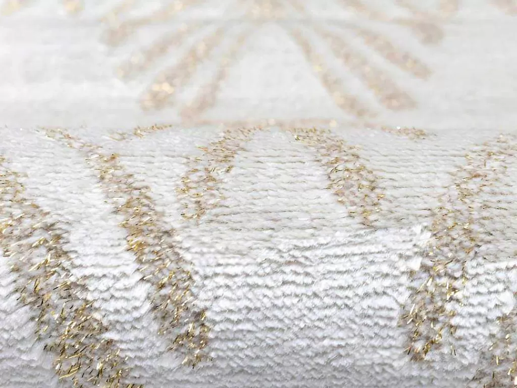 Tapetes De Corredor*OZAIA Tapete De Corredor Art Deco 80 X 200 Cm Em Polipropileno Bege E Dourado - Lysa