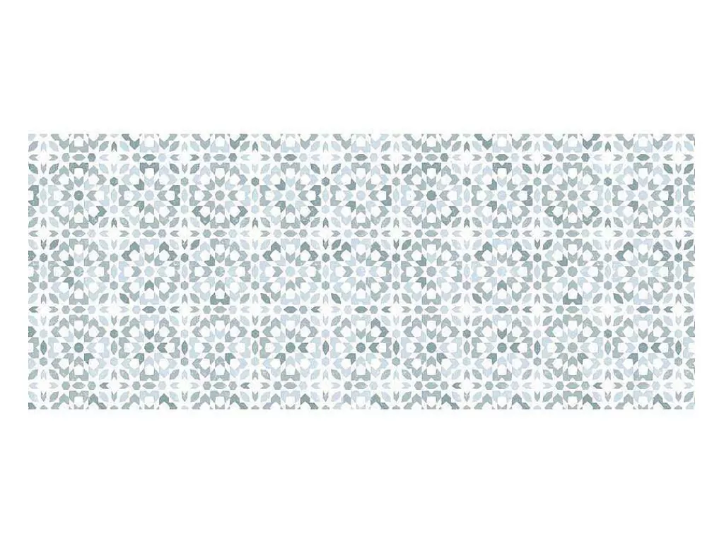 Tapetes De Corredor*OZAIA Tapete De Corredor Em Vinil Efeito Azulejo 66X160 Cm Azul E Branco - Princy