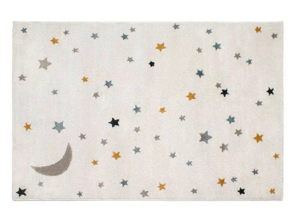Tapete De Criança*OZAIA Tapete De Criança 100 X 150 Cm Em Polipropileno Bege, Azul E Amarelo - Moony