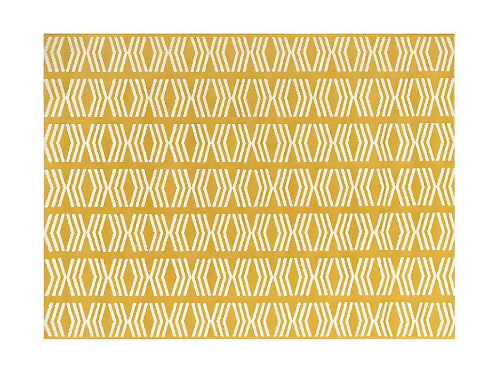 Decoração De Jardim*OZAIA Tapete De Interior Ou De Exterior Estilo Etnico 150 X 200 Cm Amarelo - Grenada