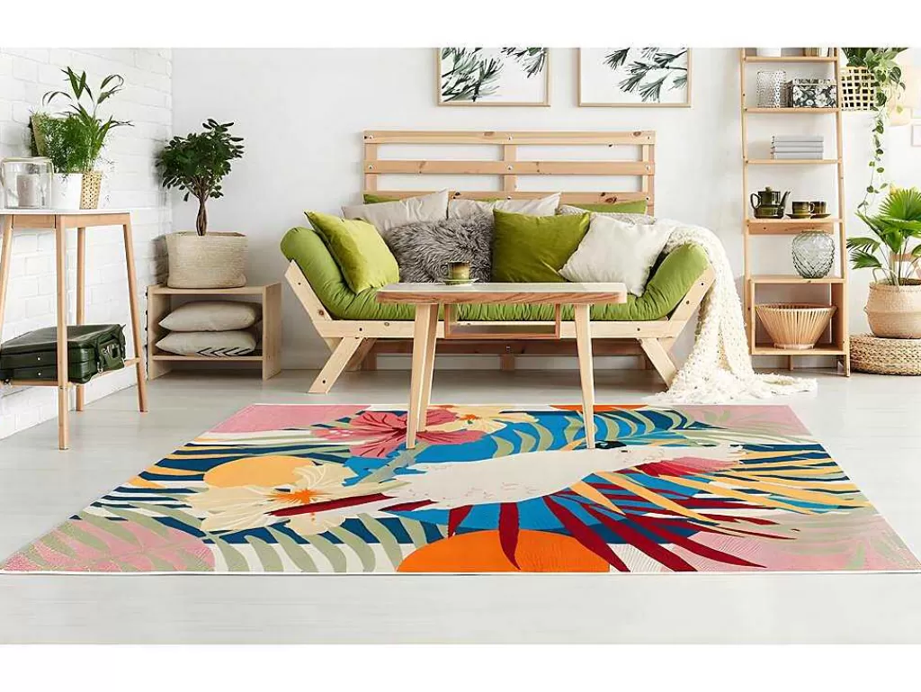 Decoração De Jardim*OZAIA Tapete De Interior Ou De Exterior Etnico De 150 X 200 Cm Multicolor - Perroco