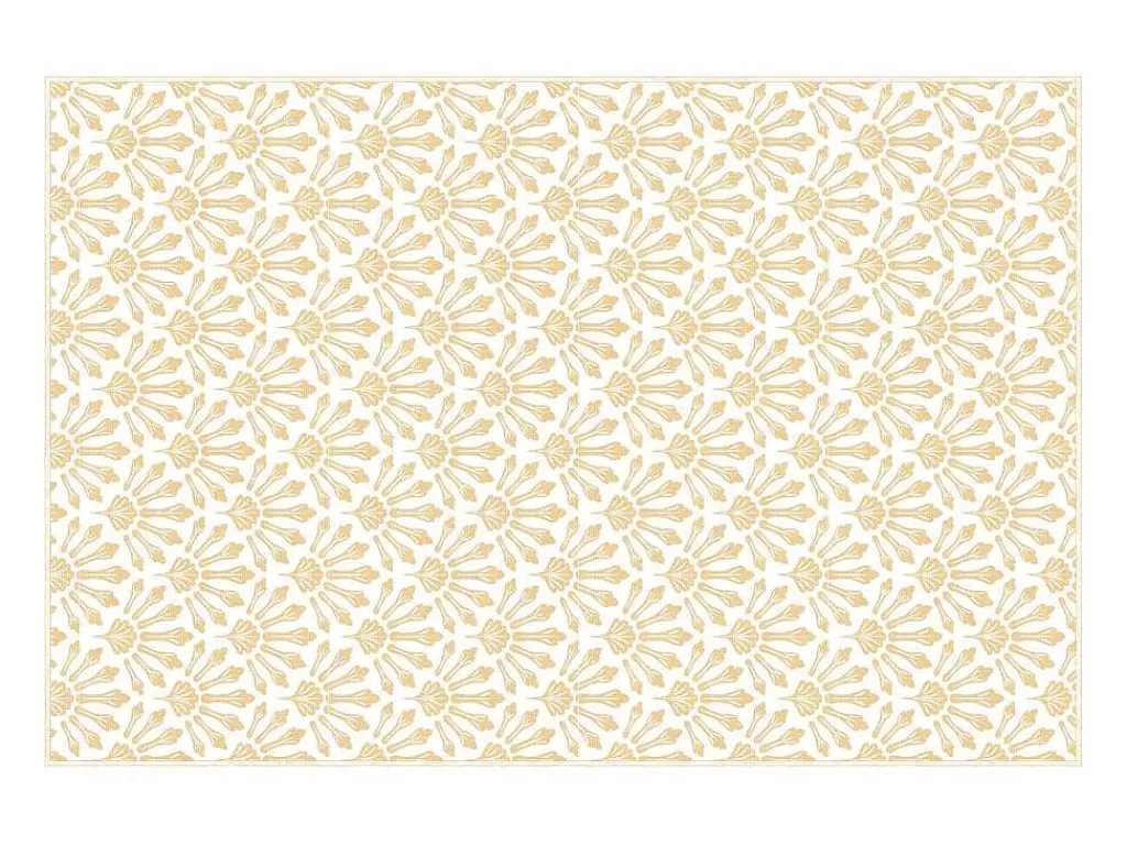 Tapete De Vinil*OZAIA Tapete Em Vinil Art Deco 120X180 Cm Bege E Branco - Duchessy