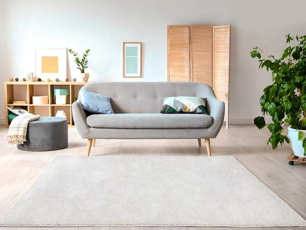 Tapete Shaggy*OZAIA Tapete Felpudo De Pelos Compridos 160 X 230 Cm Branco - Milinio