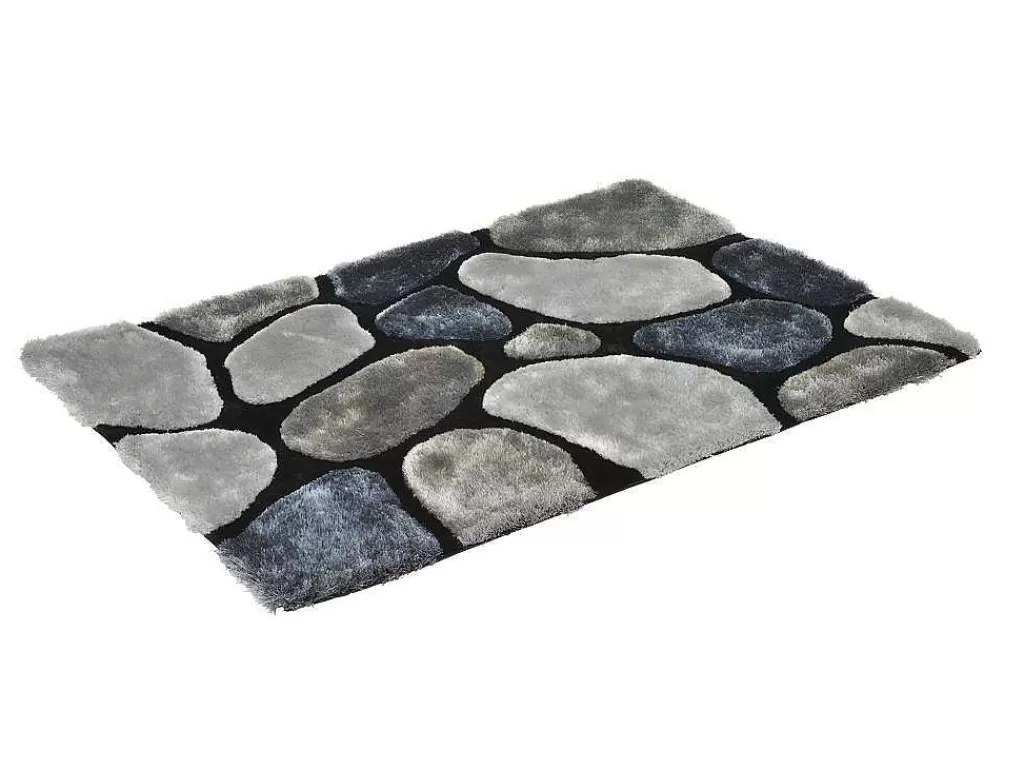 Tapete Shaggy*OZAIA Tapete Felpudo Em Poliester De 160 X 230 Cm Cor Cinza - Pietra