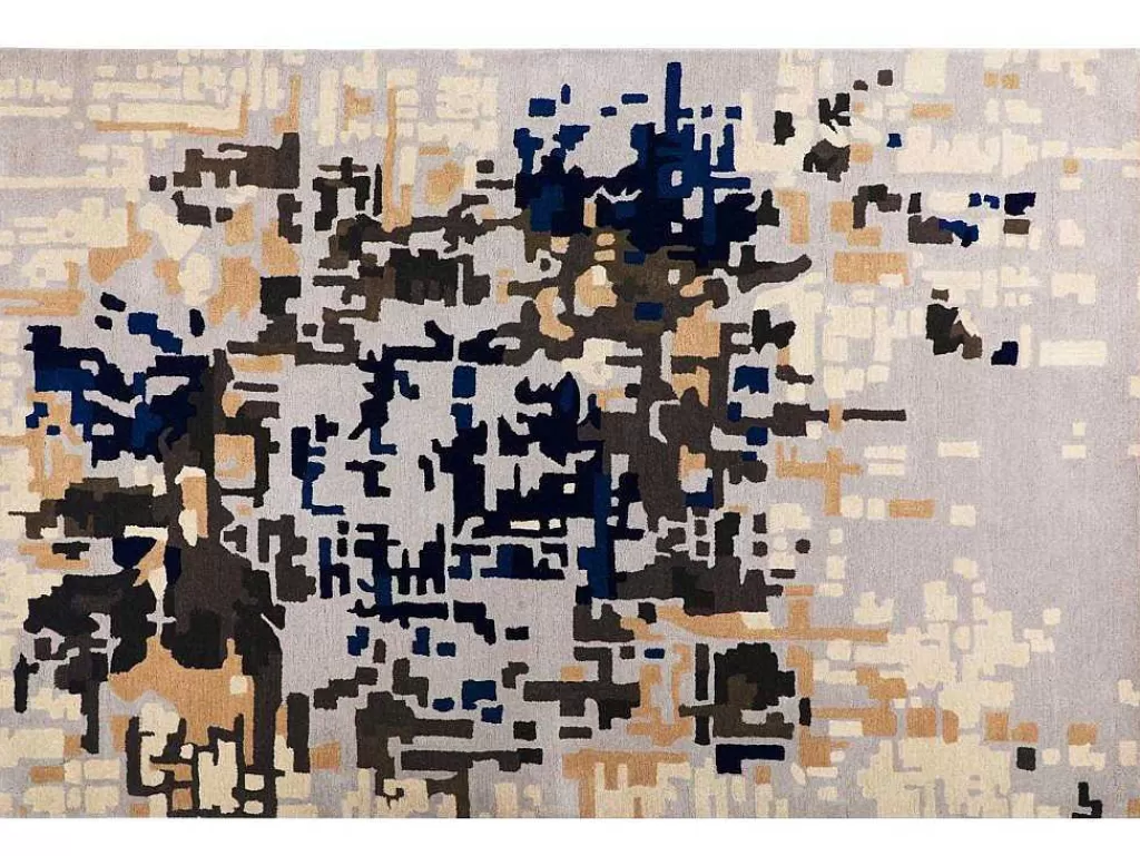 Tapete Grande*OZAIA Tapete Geometrico 100% La Tufada A Mão De 160 X 230 Cm Multicolor - Irving