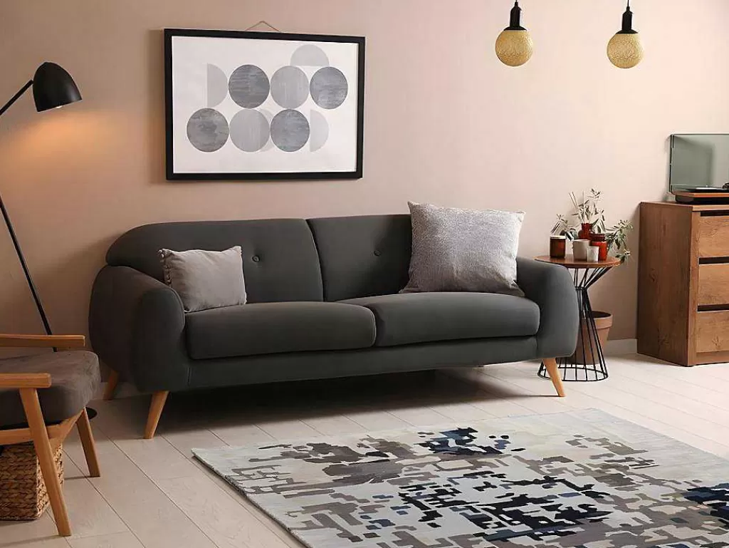 Tapete Grande*OZAIA Tapete Geometrico 100% La Tufada A Mão De 160 X 230 Cm Multicolor - Irving