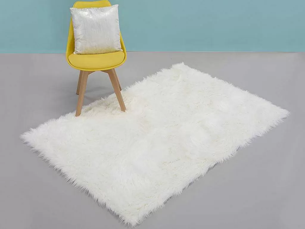 Tapete Escandinavo*OZAIA Tapete Imitacao De Pele De Ovelha Sheep - 120 X 170 Cm - Branco
