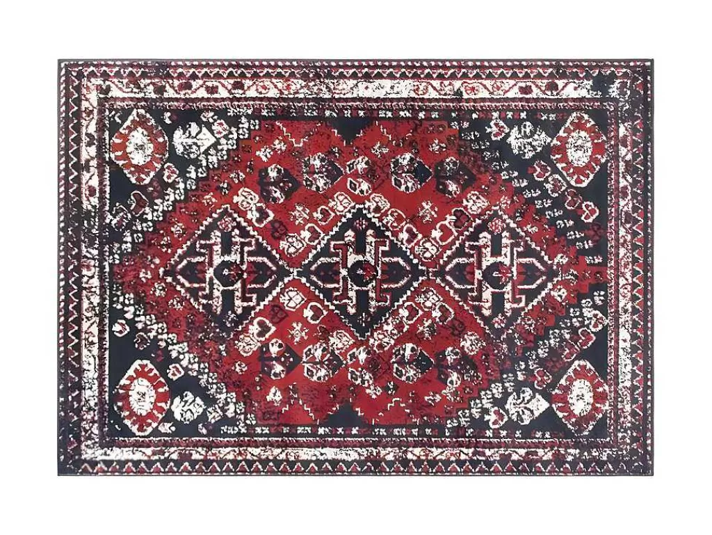 Tapete Grande*OZAIA Tapete Oriental De 160 X 230 Cm Vermelho E Preto - Sylhet
