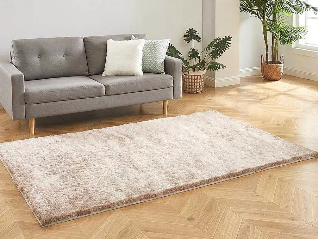 Tapete De Sala*OZAIA Tapete Shaggy Dolce Taupe Reflexo Bege - Poliester - 140*200 Cm