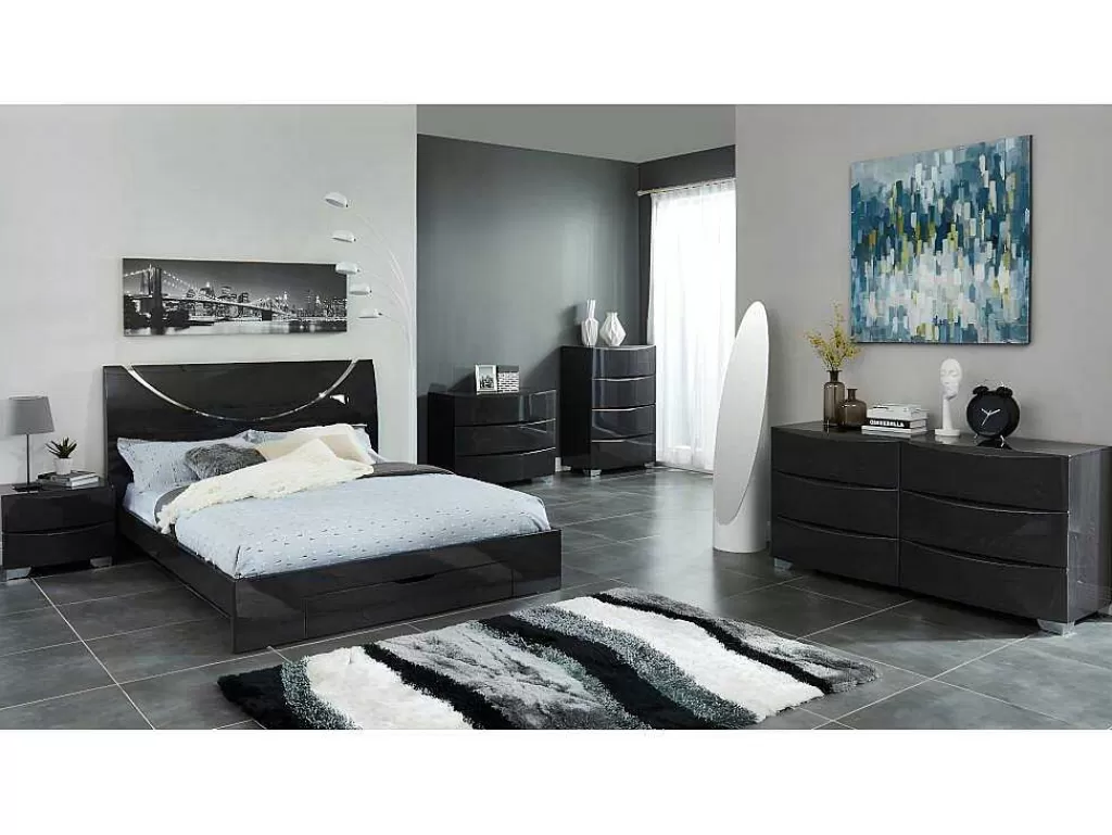 Promoções Decoração*OZAIA Tapete Shaggy Ecume - Poliester Tufado A Mão - Preto E Branco - 200*290 Cm