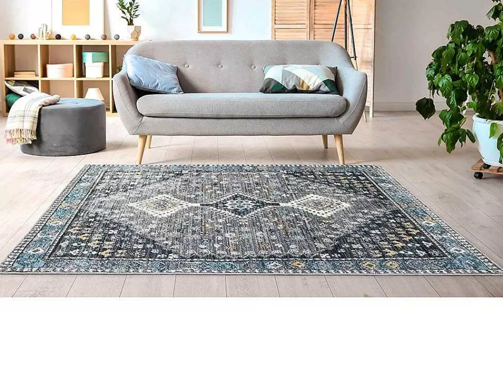 Tapete Grande*OZAIA Tapete Vintage Oriental 200 X 290 Cm Cinza - Clossy