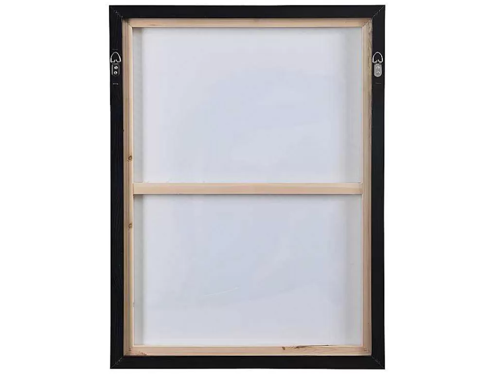 Quadro*OZAIA Tela Impressa Emoldurada Mulher De 60 X 80 Cm Com Moldura Em Madeira Cor Azul E Bege - Lolia