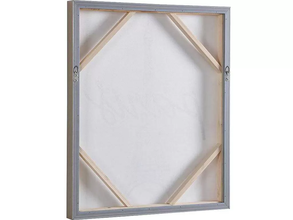 Quadro*OZAIA Tela Impressa Paris Com Efeito Joias De L. 54 X A. 64 Cm Com Moldura Em Pinho - Lutece