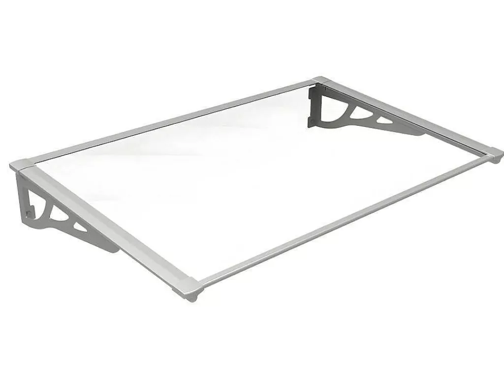 Cobertura De Porta*Vente-unique Toldo Em Aluminio Prateado - 120*90*22 Cm - Kepler