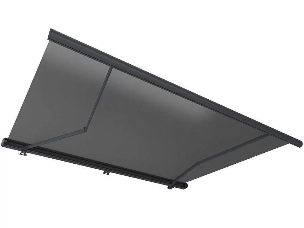 Toldo E Persiana De Exterior*Vente-unique Toldo Retratil Motorizado Com Caixa Integral 5 X 3 M Antracite - Constela